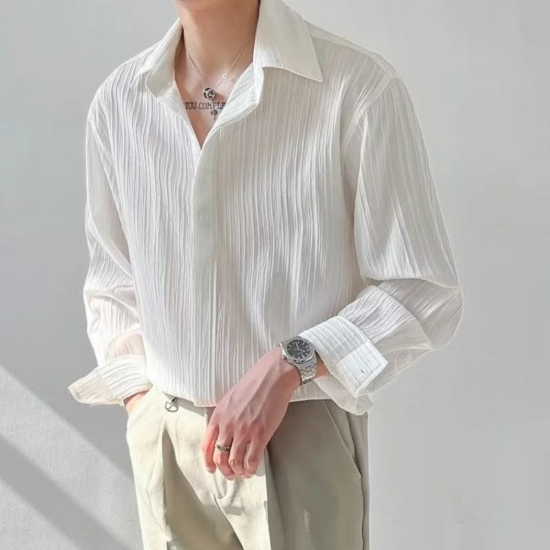 QISSA Pleated Overshirt