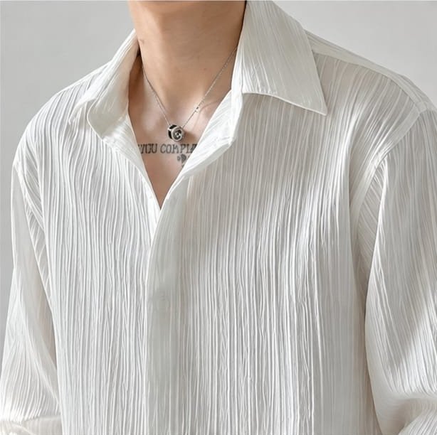 QISSA Pleated Overshirt - Image 6