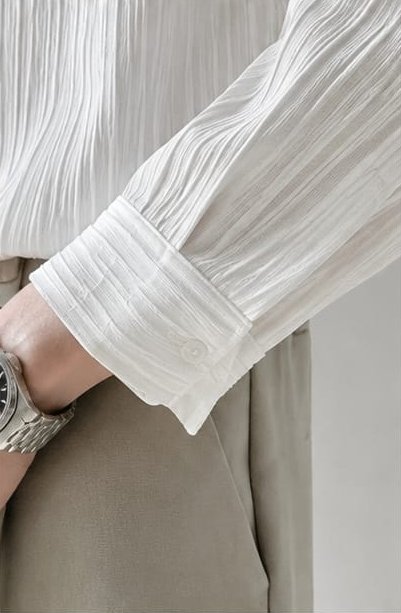 QISSA Pleated Overshirt - Image 5