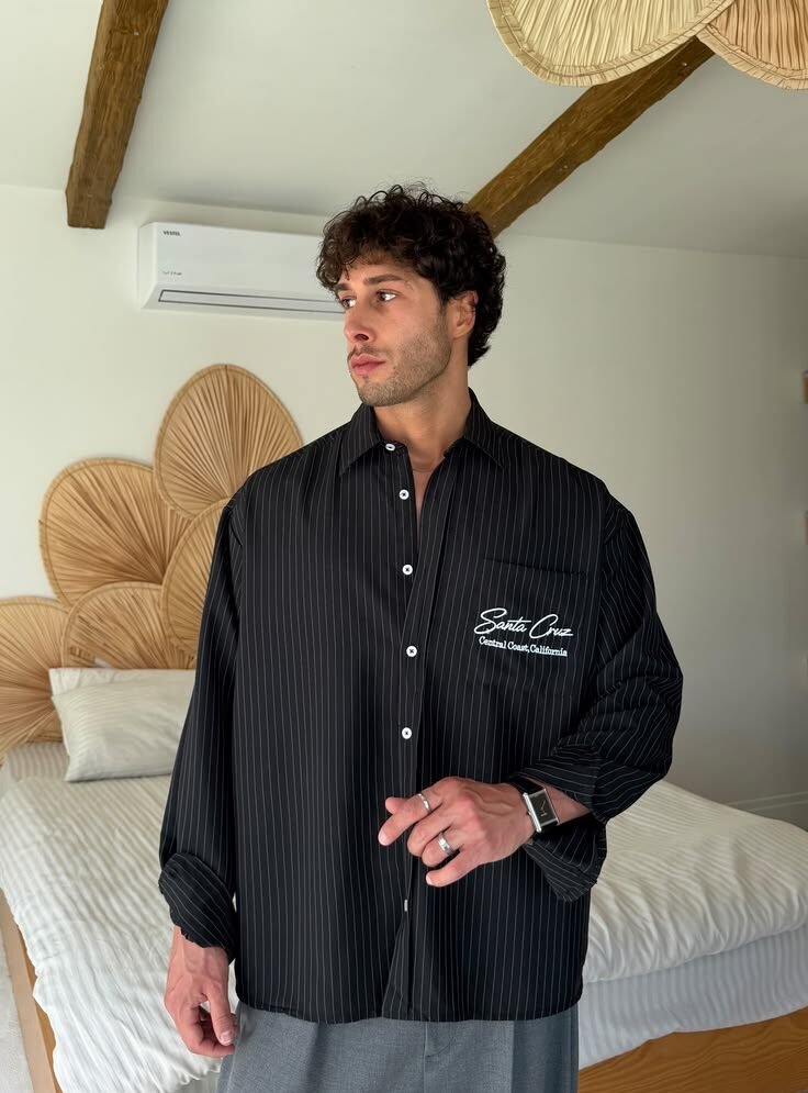 Pinstripe Oversized Shirt