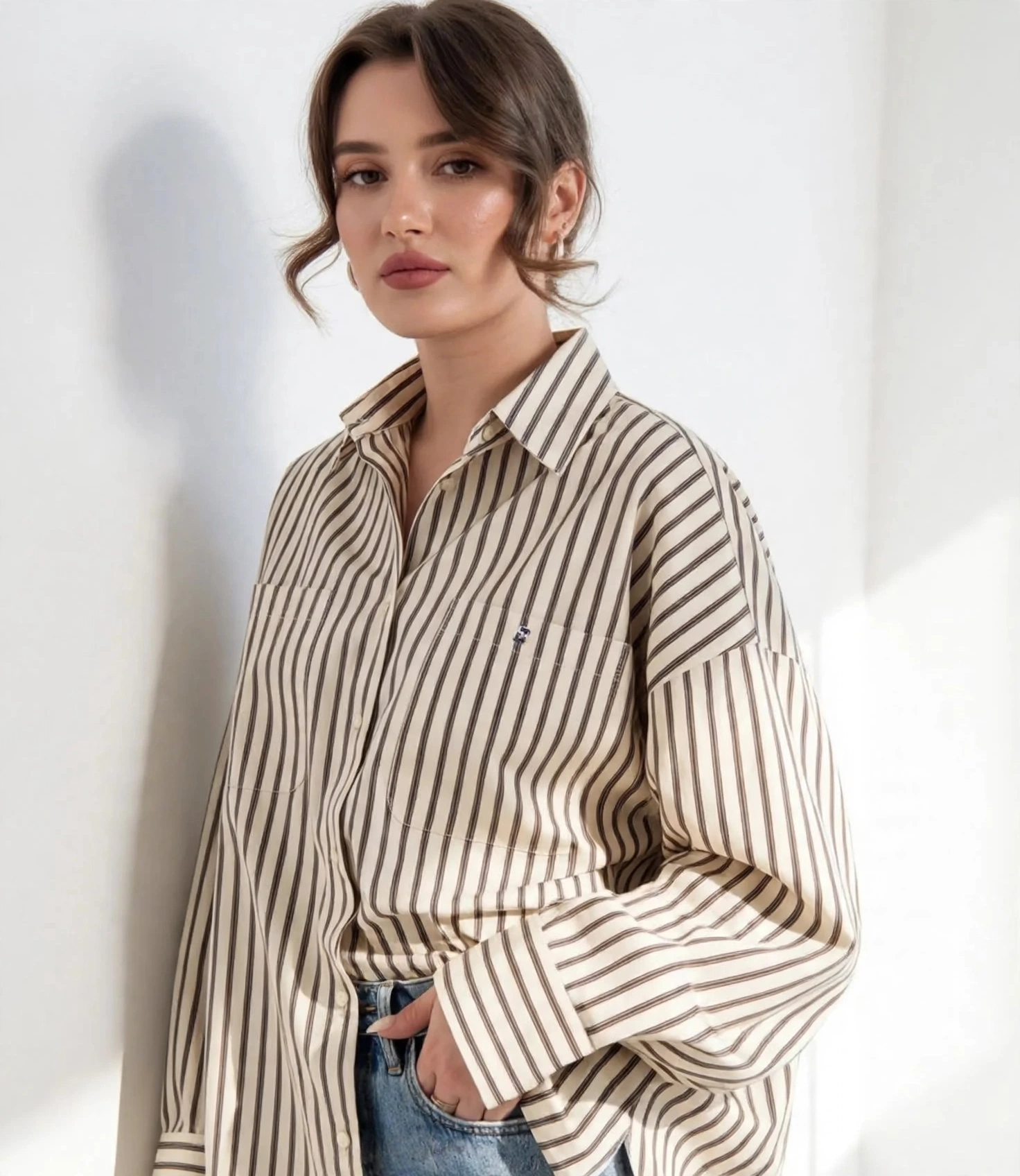 Amara Lining Oversized Shirt - Image 3